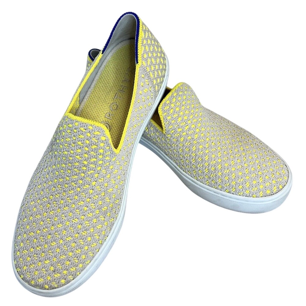 Rothy's Slip On Sneaker Sunshine Honeycomb‎ Yellow Women's 7.5 Washable